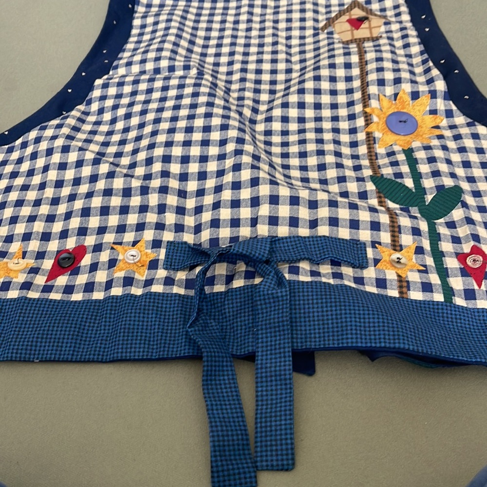 Colorful Patchwork Reversible Vest with Sunflower… - image 13